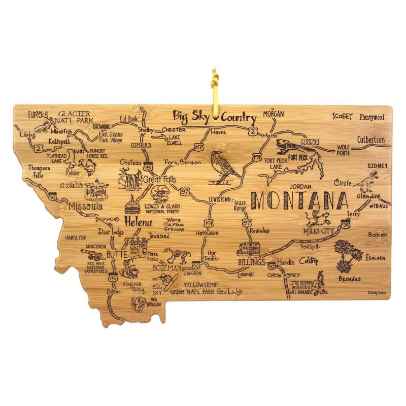Totally Bamboo Destination Montana Serving and Cutting Board