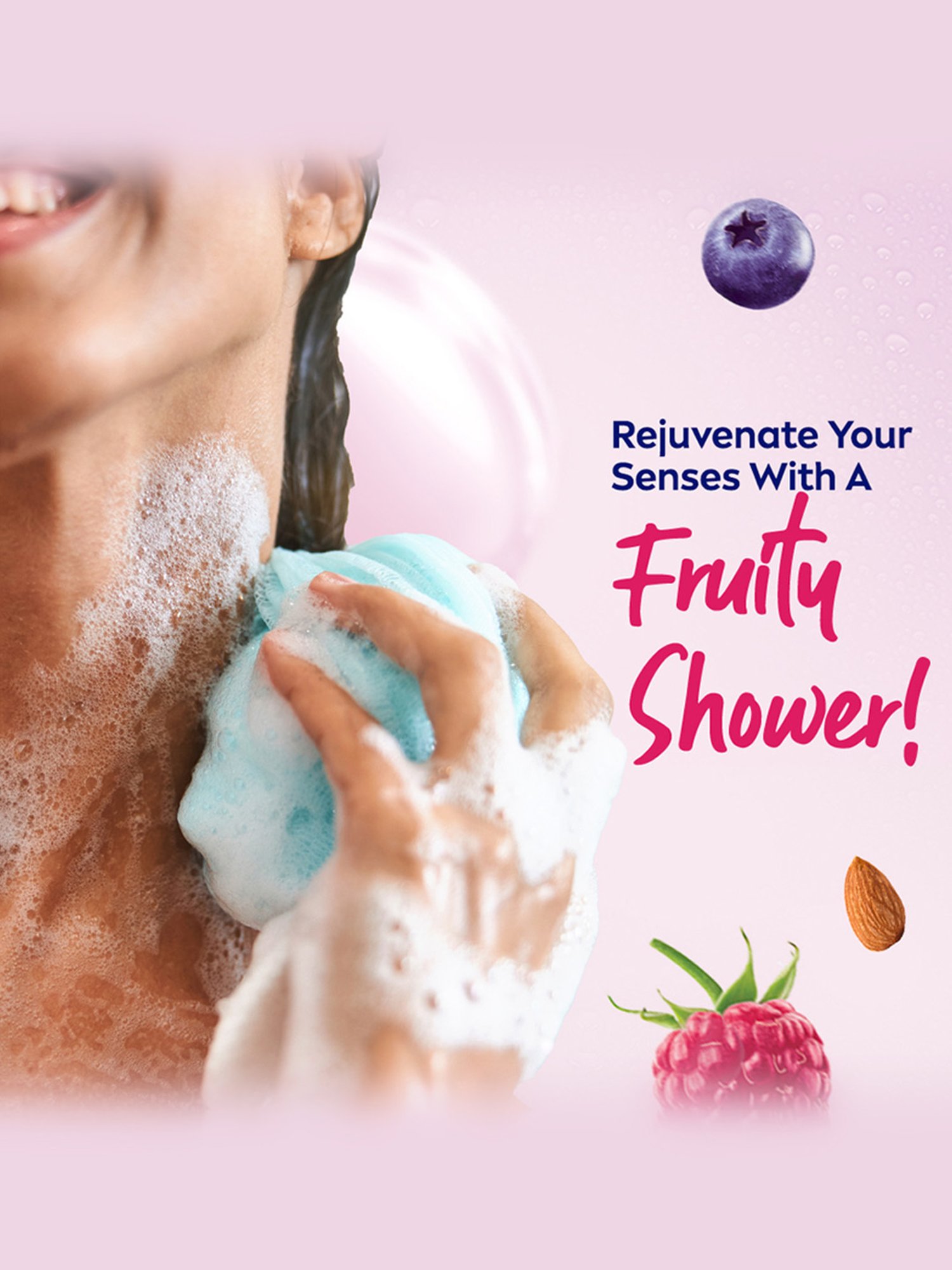 NIVEA Fresh Blends Raspberry, Blueberry & Almond Milk Shower Gel - 300 ml