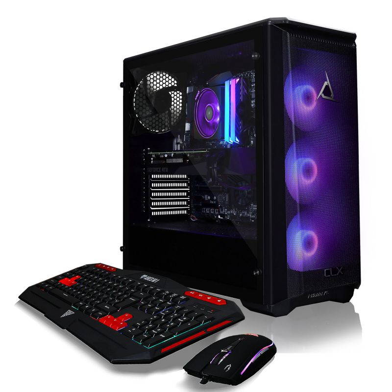CLX SET Gaming Desktop - AMD Ryzen 7 3800X Processor, 16GB DDR4 Memory, NVIDIA GeForce RTX 3080 Graphics, 240 GB SSD, 2 TB HDD, WiFi, Windows 10 Home 64-bit