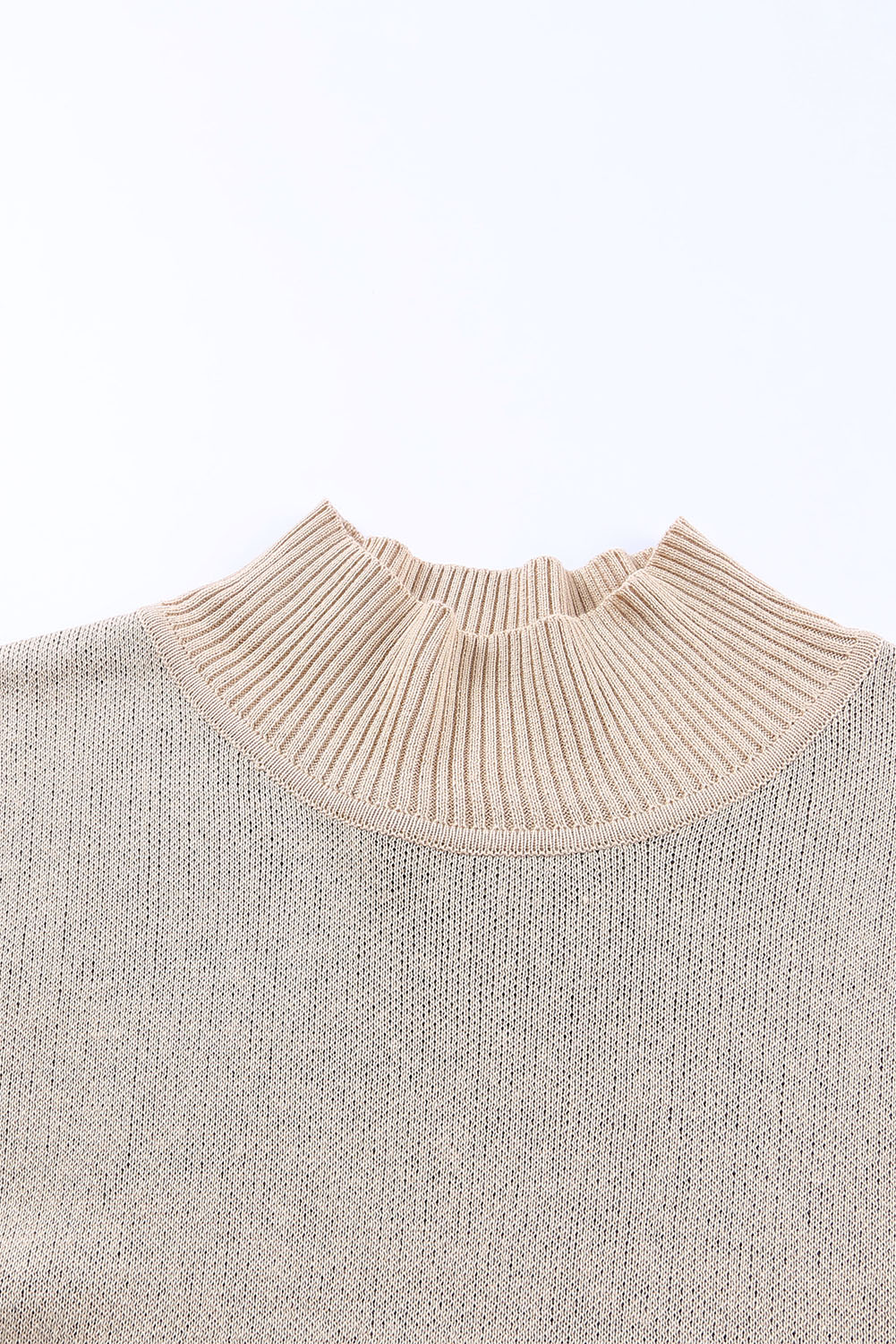 Yellow Drop Shoulder Henley Pullover Sweater With Slits