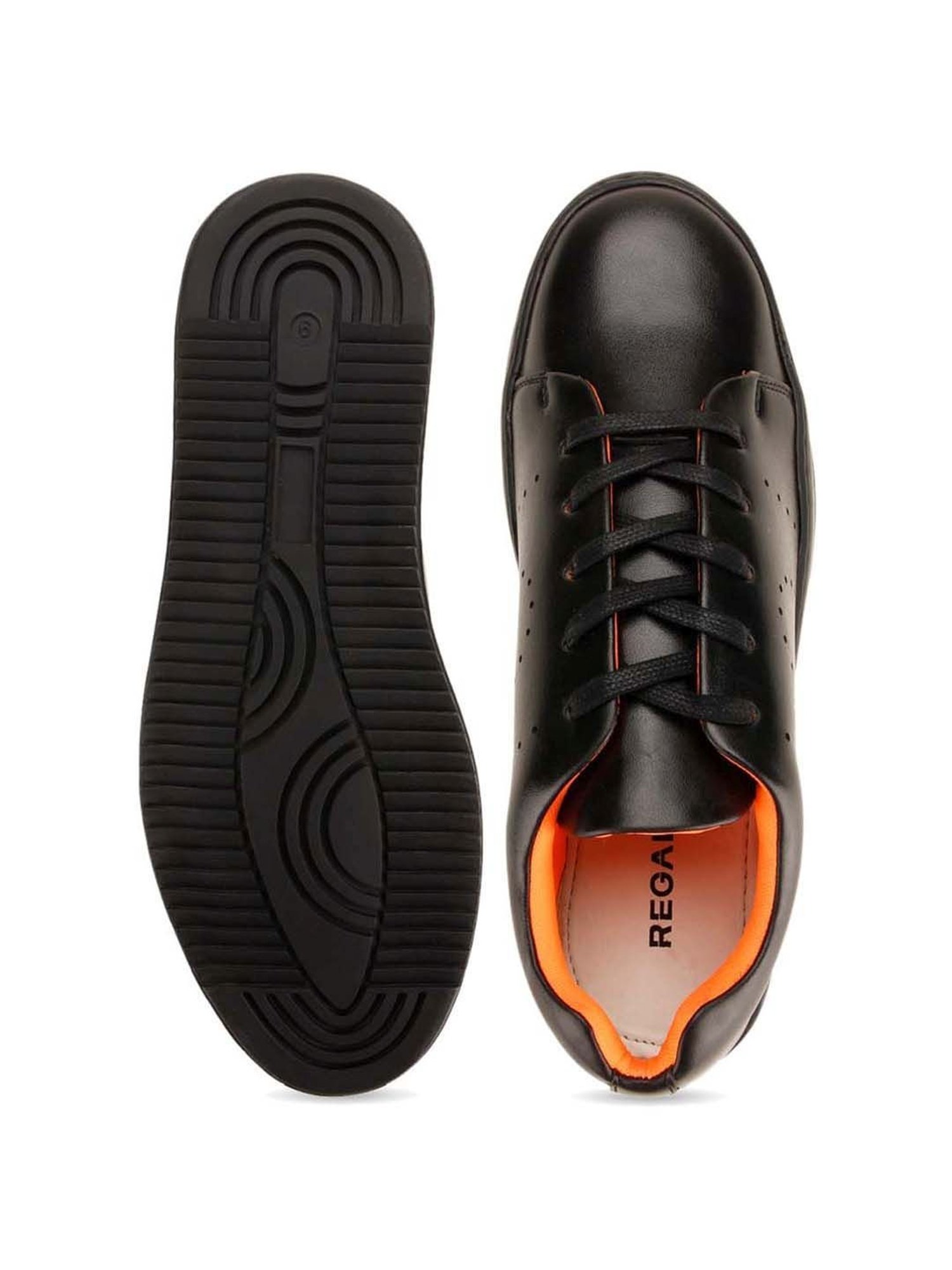 Regal Men's Pitch Black Casual Sneakers