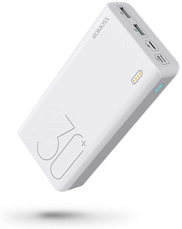 ROMOSS 26800mAh Power Bank Sense 8+, 18W PD USB C Portable Charger with 3 Outputs & 3 Inputs External Battery Pack Cell Phone Charger Battery Compatible with iPhone 11, Xs Max, iPad Pro and More