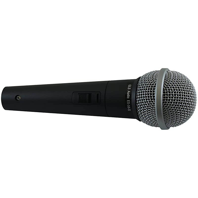 Vocal Microphone ES-58-S & Mic Clip - Professional Series ES58-S Dynamic Cardioid Mike Unidirectional (With On/Off Switch)