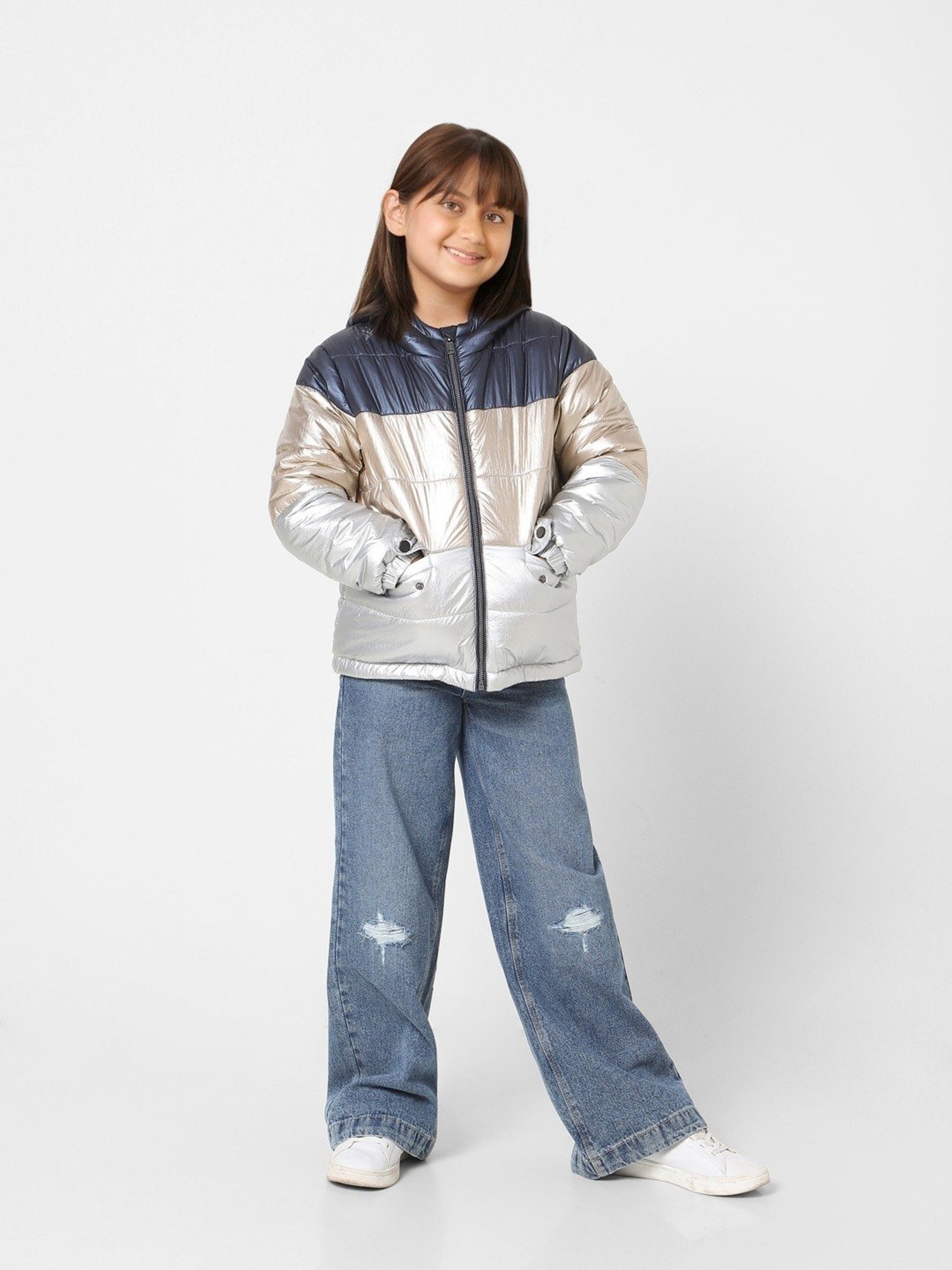 KIDS ONLY Multicolor Color Block Full Sleeves Jacket