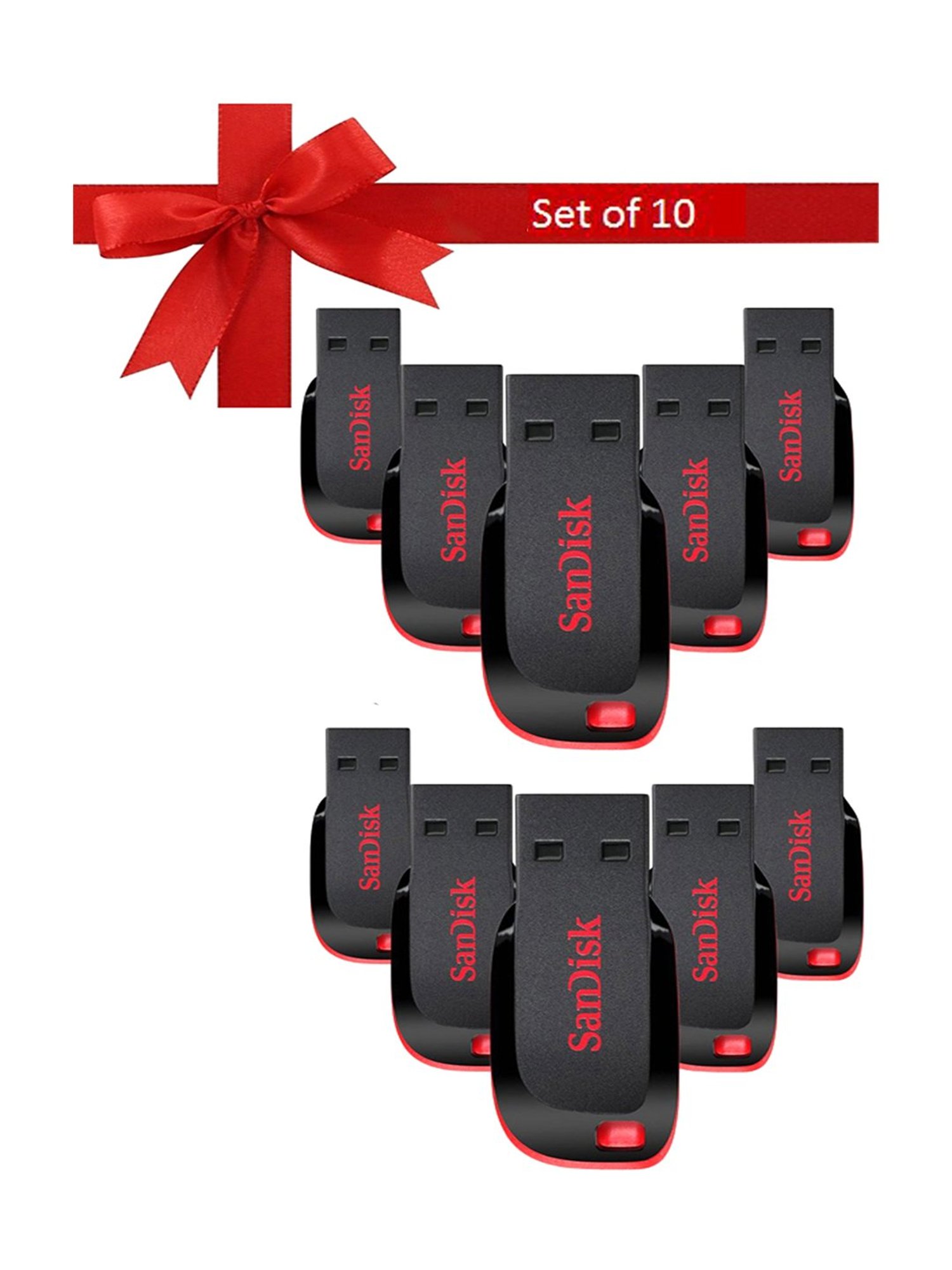 SanDisk Cruzer BladeCZ50 32 GB Pen Drive Black (Pack of 10)