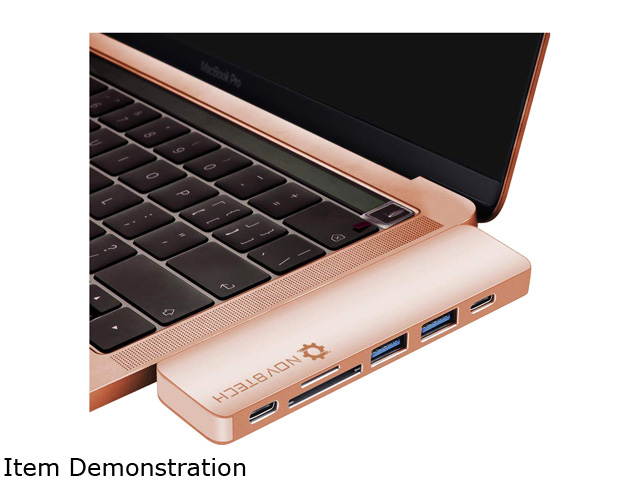 NOV8Tech USB C Hub Docking Station for MacBook Pro 2019-16 and MacBook Air 2019-18 7 in 2, 4K HDMI, Thunderbolt 3 100W PD Charger 40GBps Data, 2xUSB 3.0, USB 3.1 C 5GBps, SD/MicroSD Card Reader 7 in 1