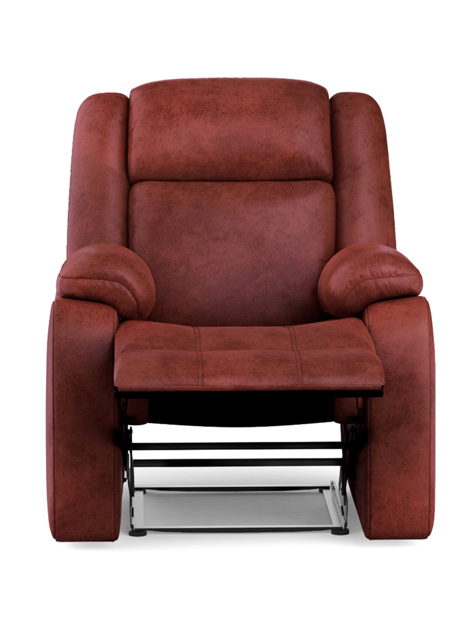 Duroflex Avalon Red Wood 1 Seater Recliner Sofa