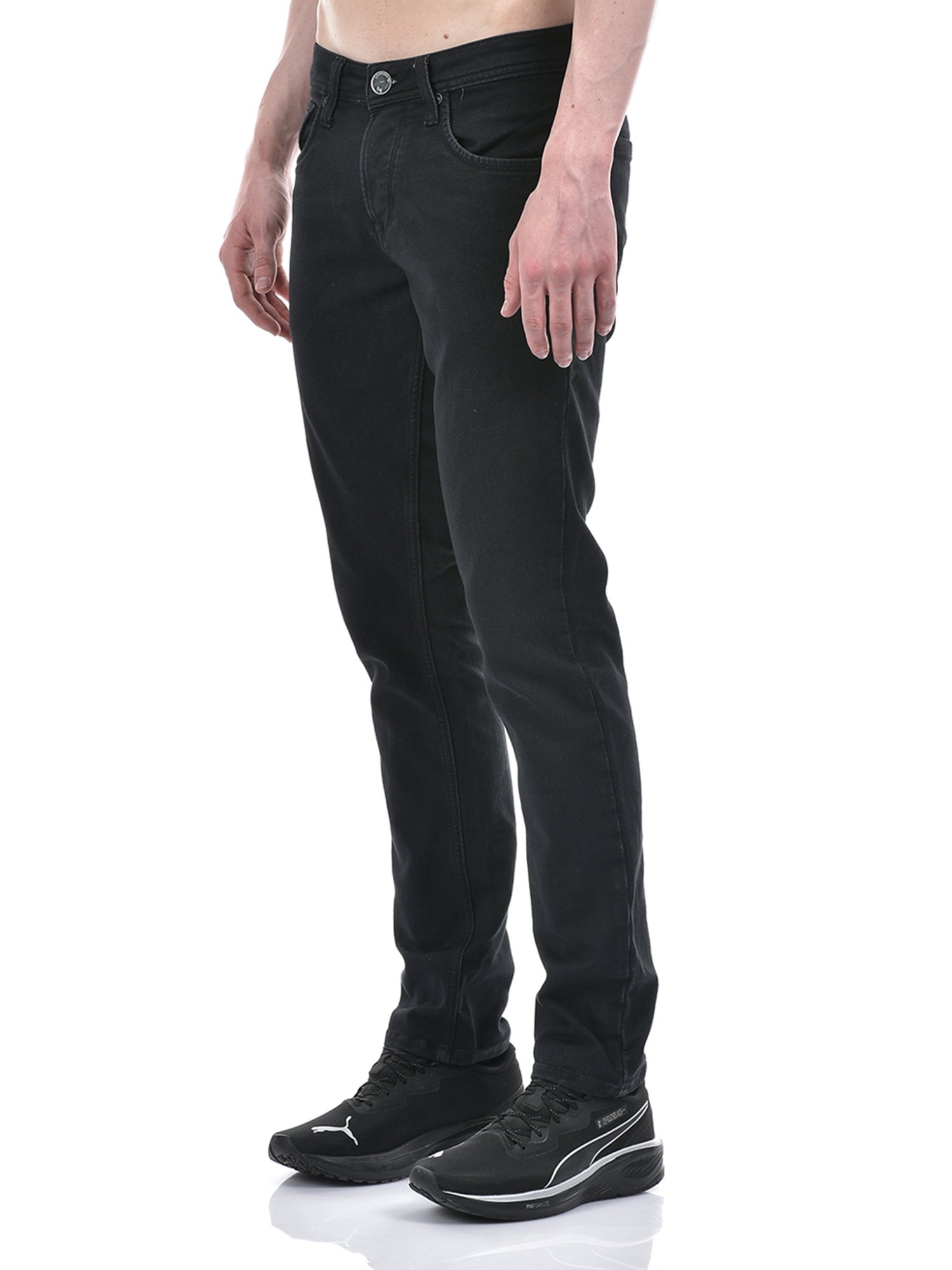 Lawman Pg3 Black Slim Fit Lightly Washed Jeans