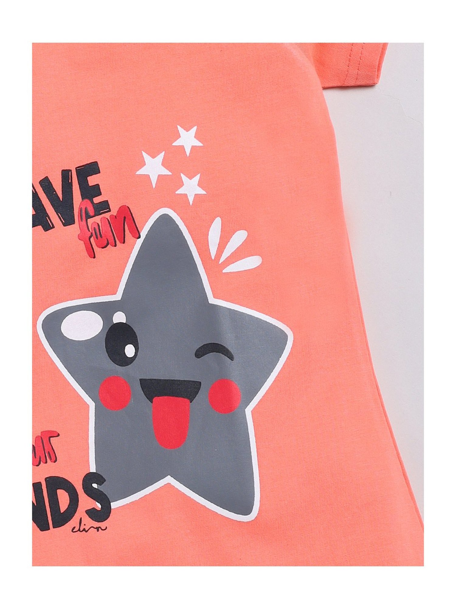 Berrytree Organic Girls Blue Cotton Clouds Print Night Suits