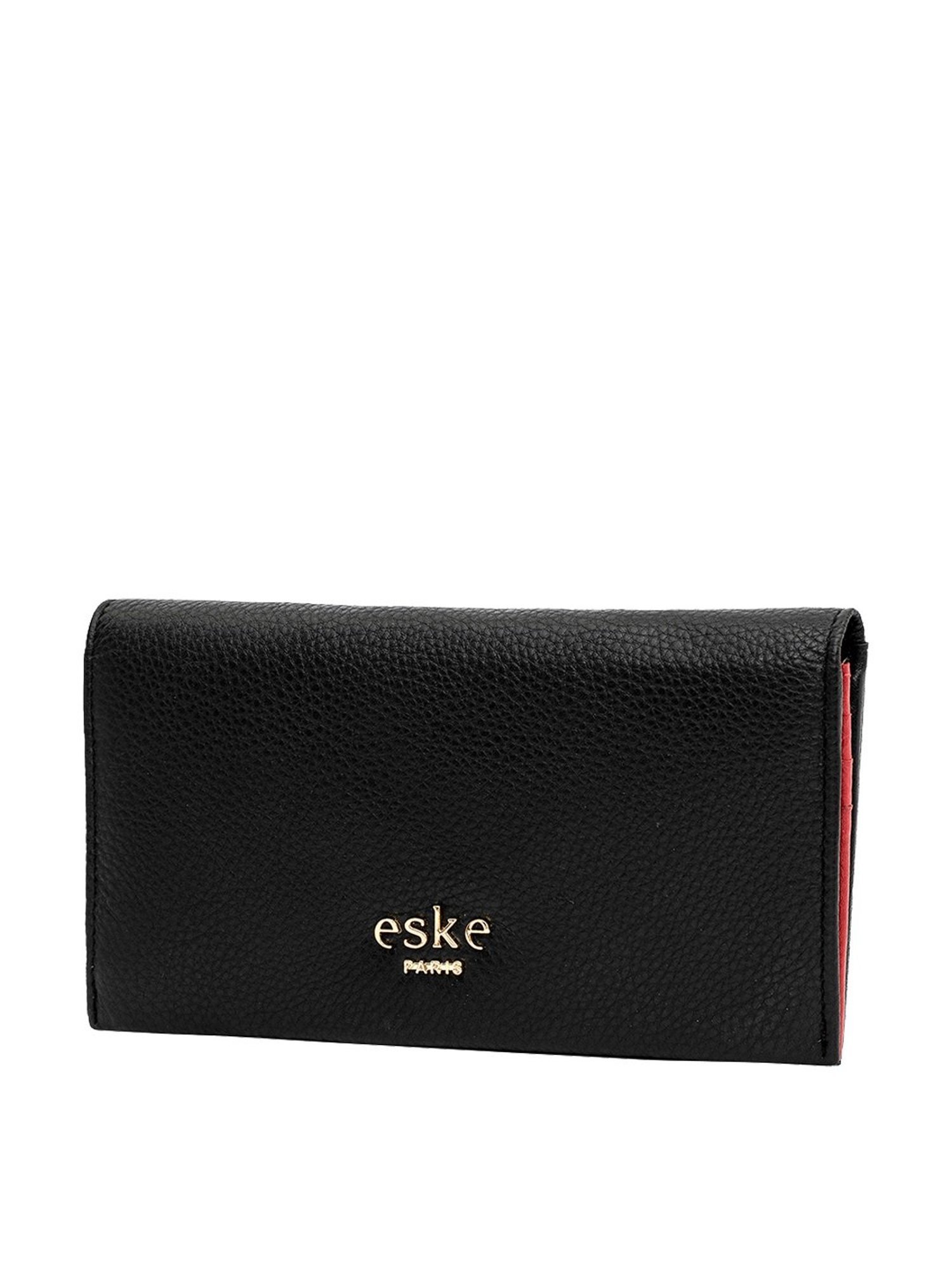 Eske Kale Black Solid Bi-Fold Wallet for Women