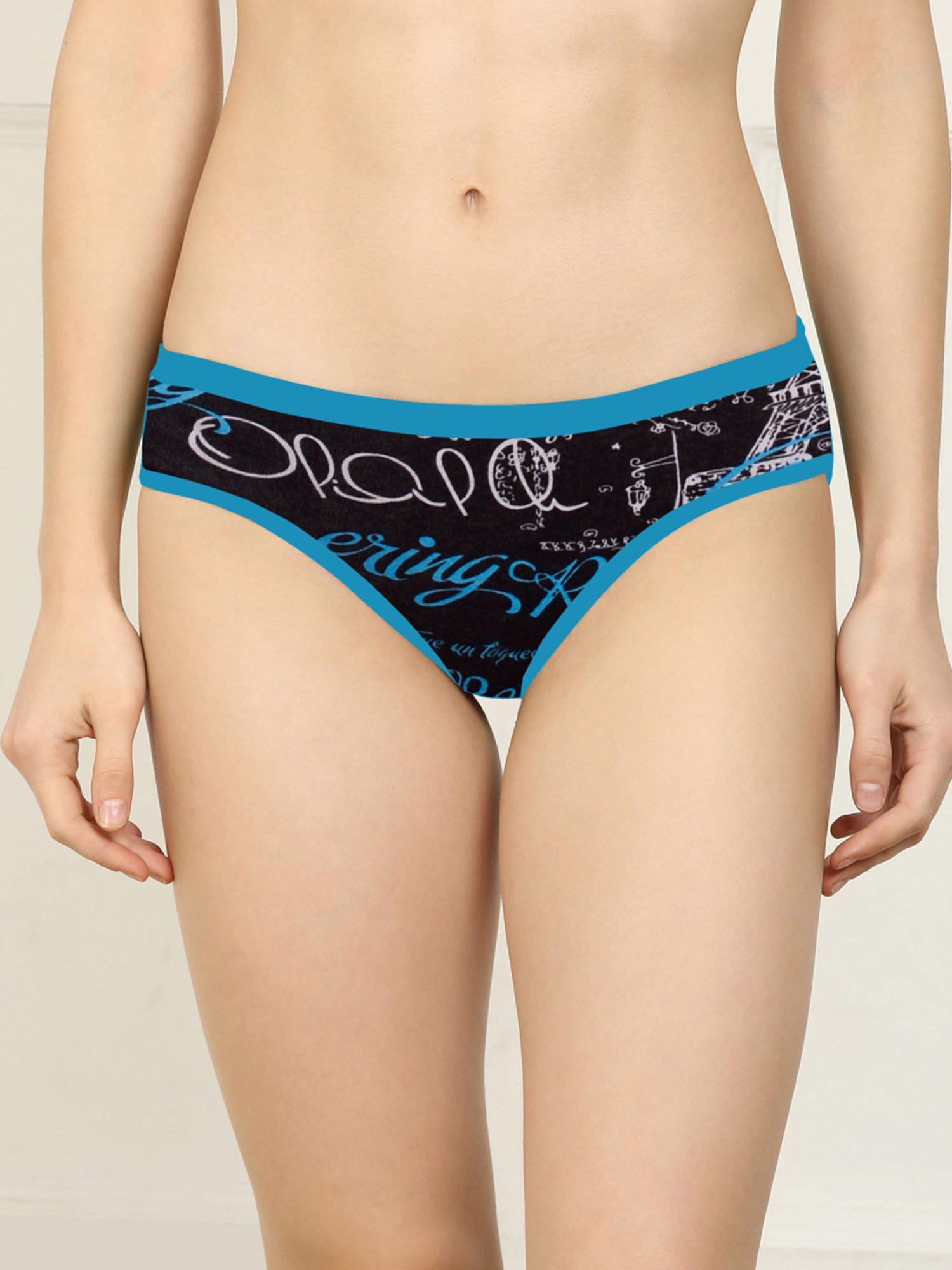 AROUSY Black Printed Hipster Panties - Pack Of 3