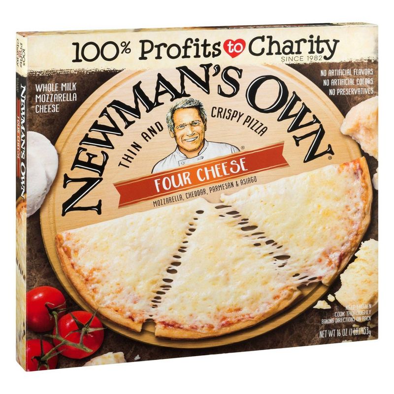 Newman's Own Thin & Crispy Crust Four Cheese Frozen Pizza - 16oz