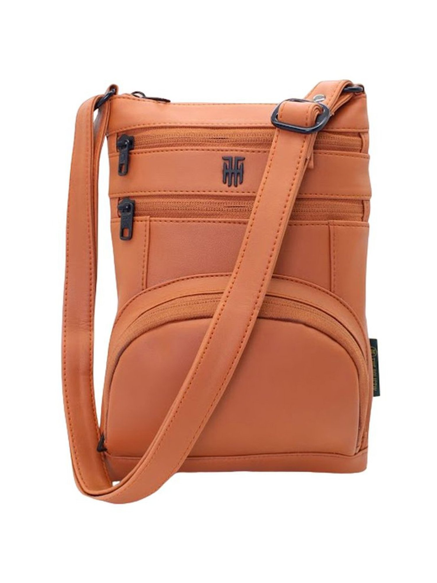 THE HOLISTIK Artistry Tan Solid Medium Cross Body Bag