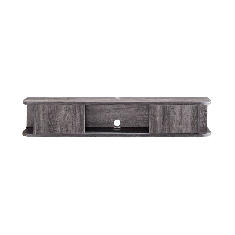 60" Edwige Floating TV Console Distressed Gray - miBasics
