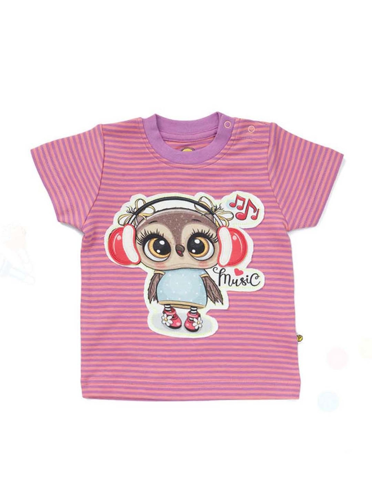 Pranava Kids Pink & Blue Printed Top (Pack of 2)