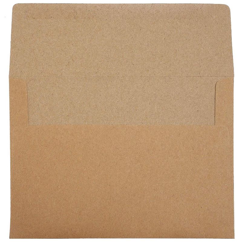Blank A1 Kraft Cards with Envelopes (3 1/2 x 4 7/8 Inches, Brown, 100-Pack)