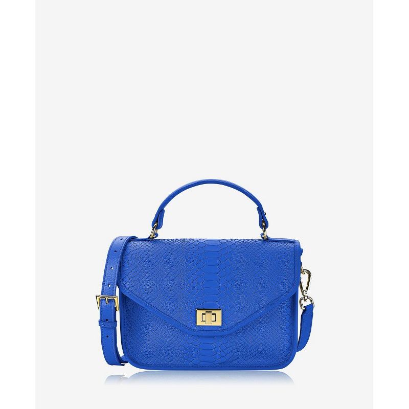GiGi New York Blue Courtney Satchel Crossbody Bag