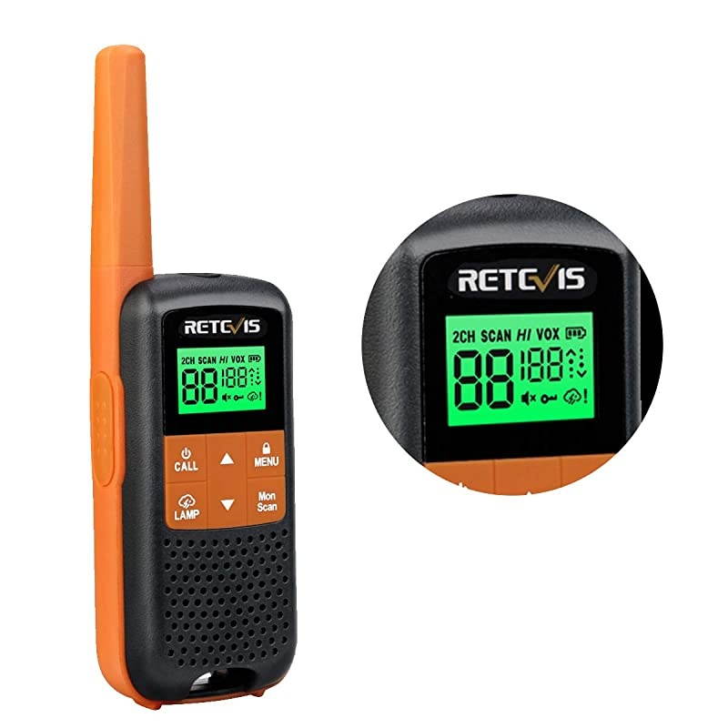 RT49 Walkie Talkie Rechargeable Long RangeWaterproof Two Way Radio AdultNOAA Alert AA VOX Flashlightfor Outdoor Hike Hunting Travel2 Pack
