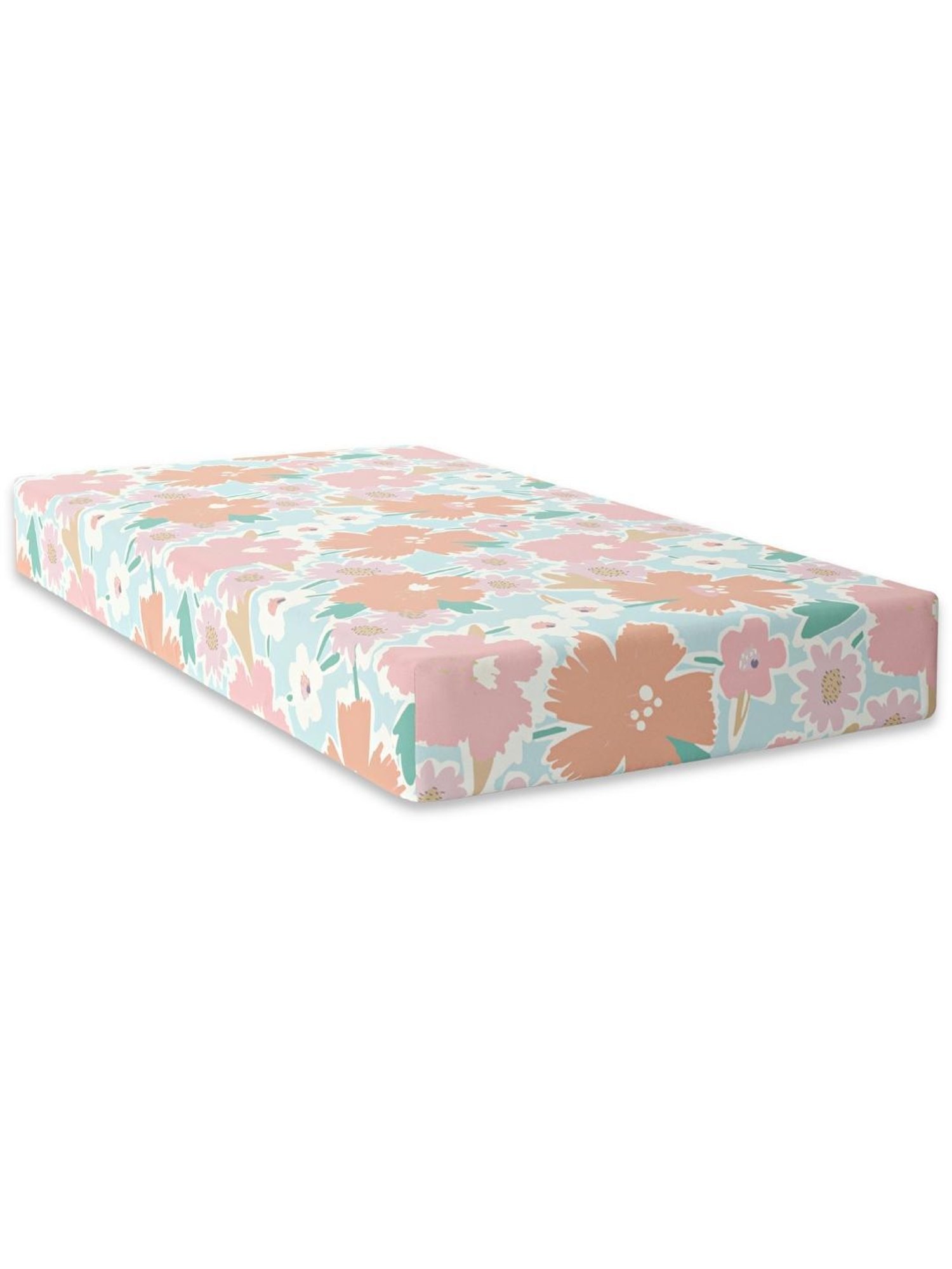 Haus & Kinder Floral Multicolor 186 TC Cotton Crib sheet