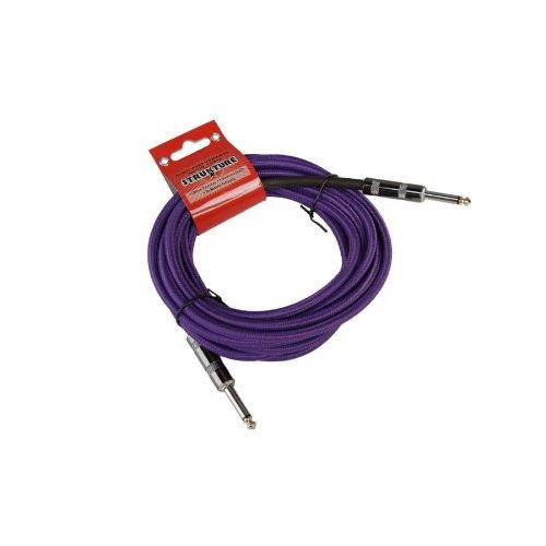 Strukture SC186PP 18.6 ft Woven Audio Guitar Cable Cord Purple