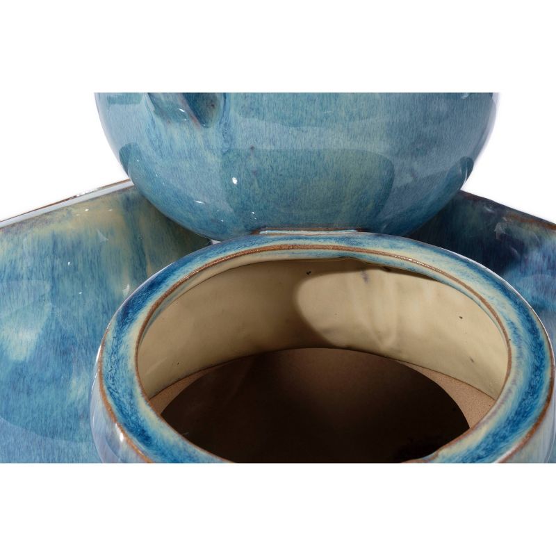 Handmade Glazed Ceramic Herb Pyramid Planter Green - Alfresco Home LLC