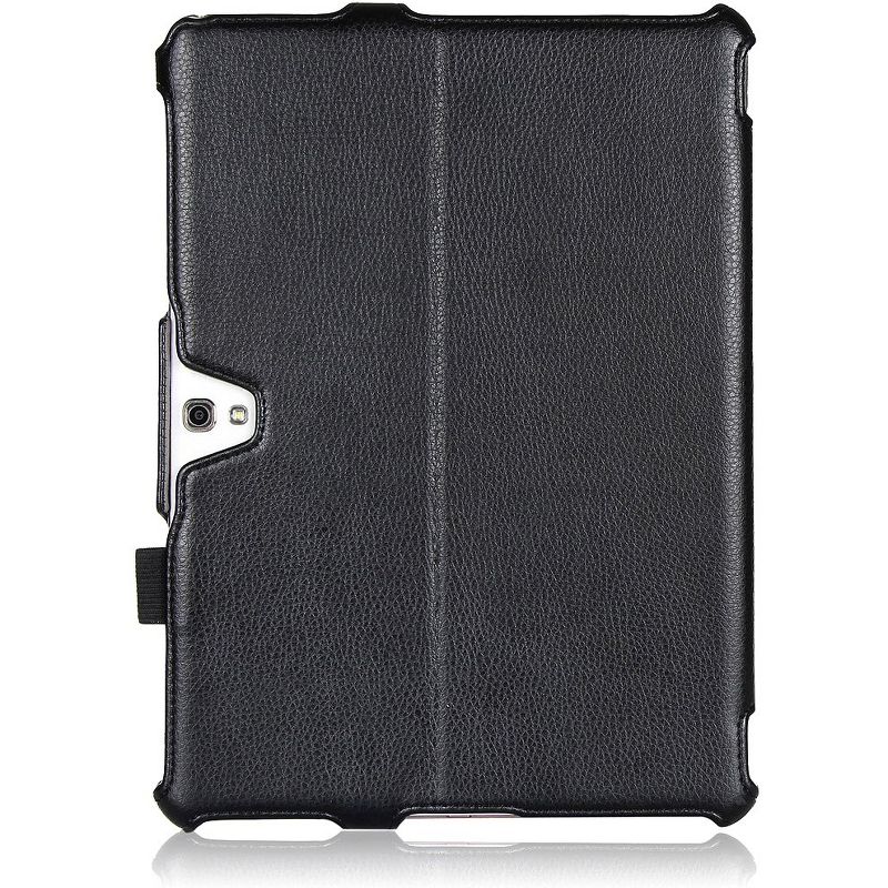 Amzer Carrying Case (Portfolio) for 10.5" Tablet - Black - Scratch Resistant - Vegan Leather, MicroFiber - Textured - Hand Strap