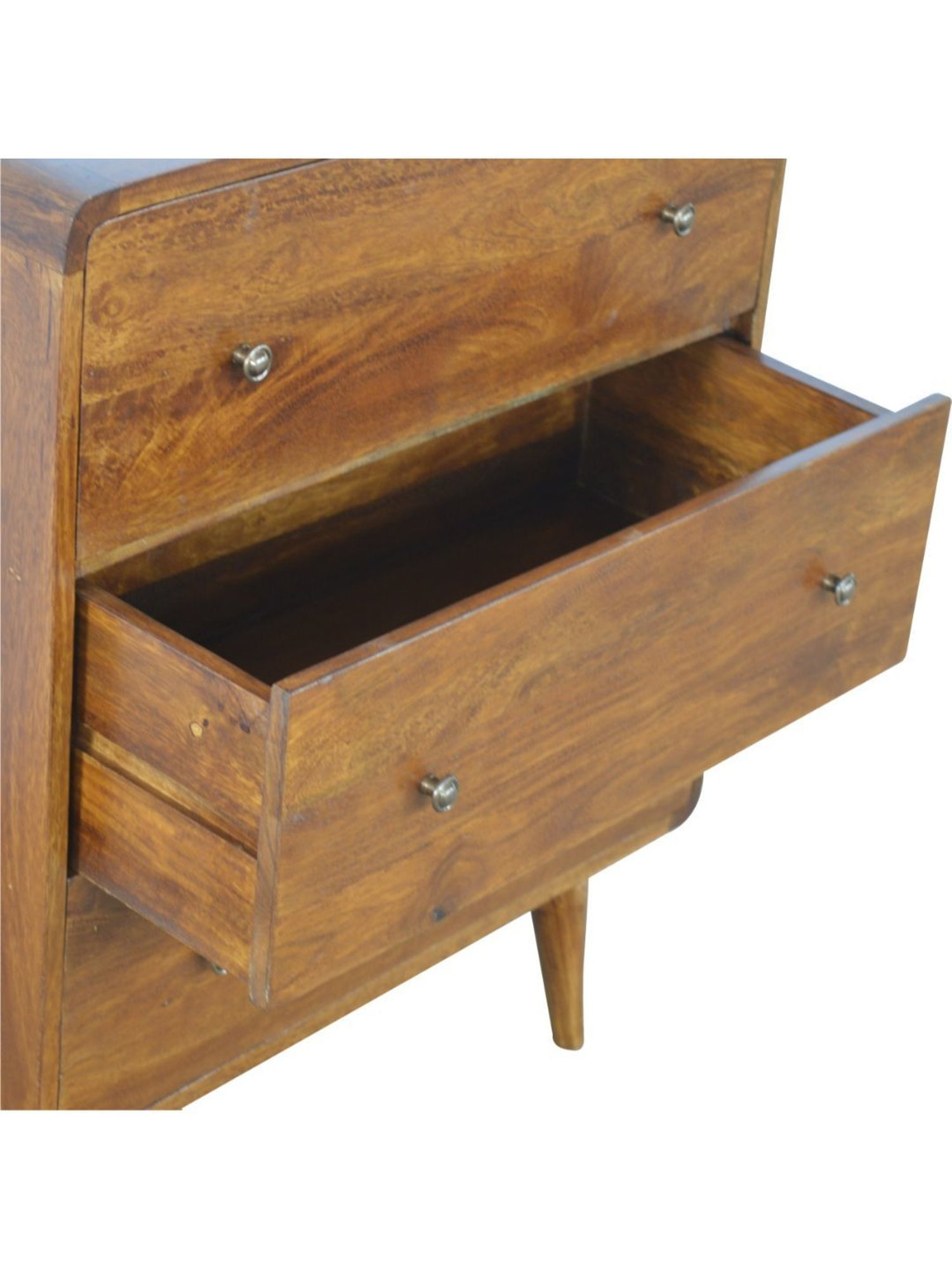 Artisan Furniture Brown Curved Chestnut Chest