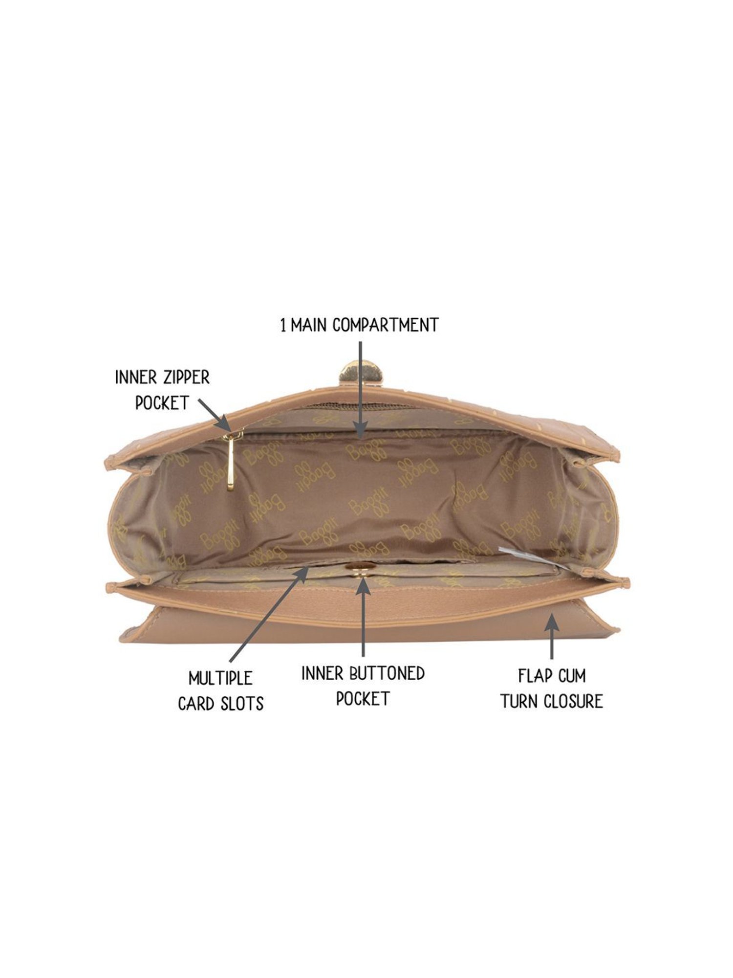 Baggit Beige Small Shoulder Bag