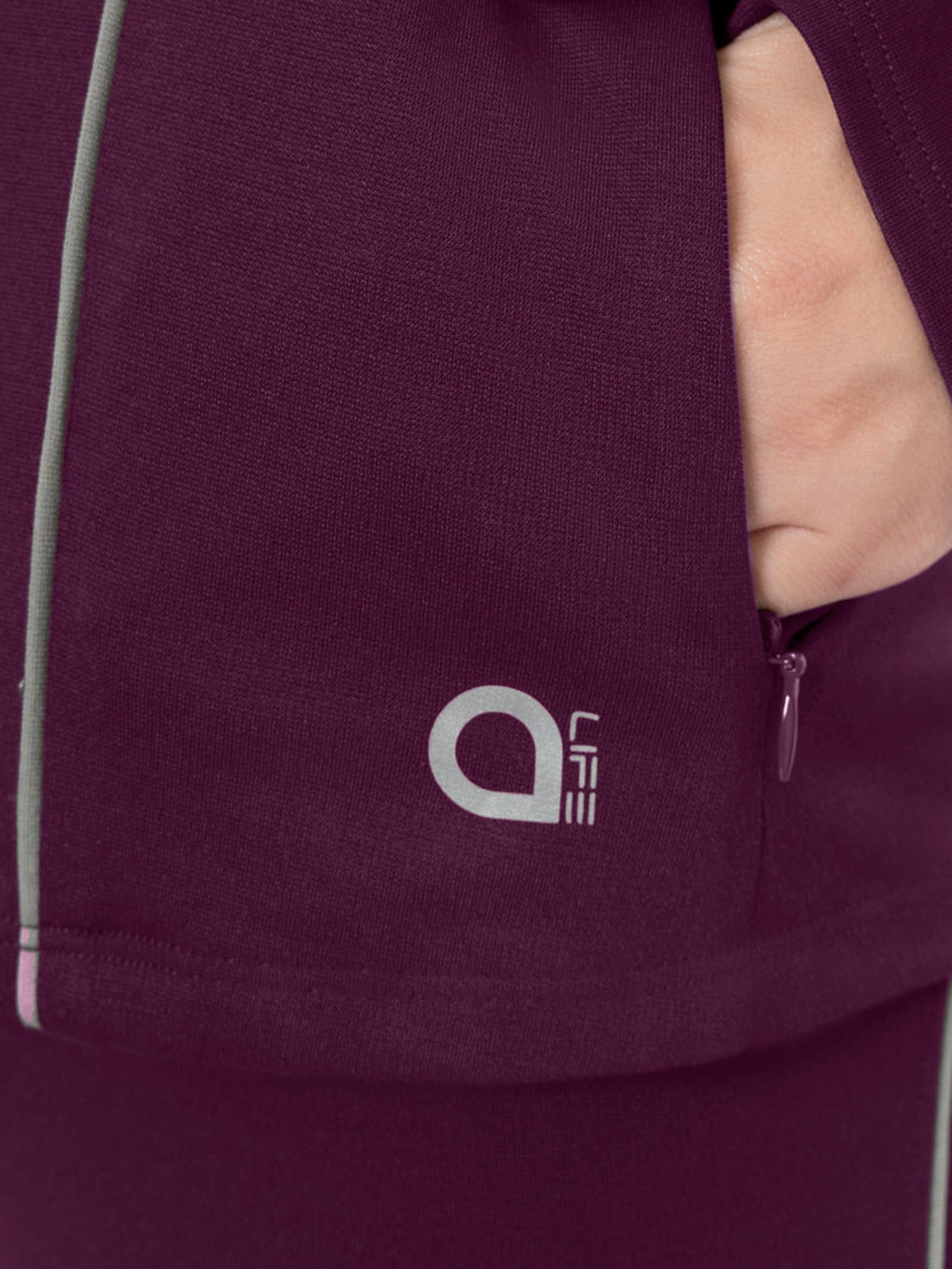 Amante Purple Hooded Sports Jacket