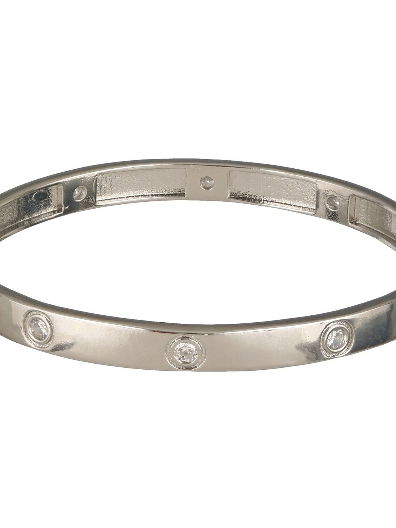 Prita by Priyaasi Chic Studded Band Style Rose Gold-Plated Bracelet