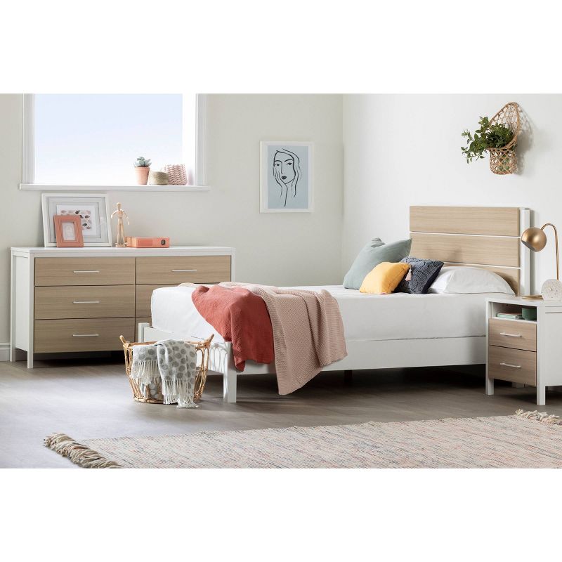 Munich Headboard White/Soft Elm - South Shore