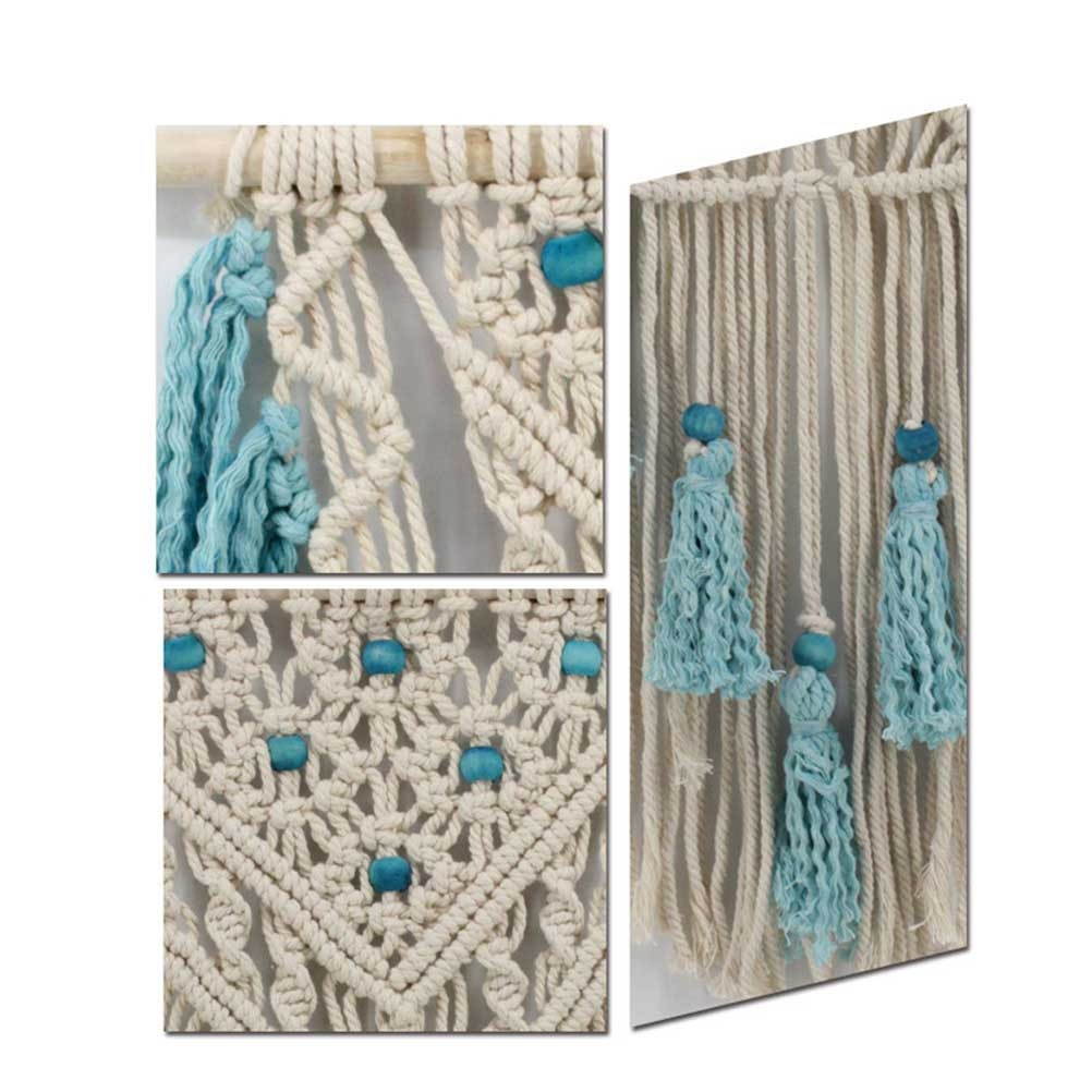 1pc Tassel Tapestry Nordic Weaving DIY Handmade Bohemian White Round Living Room Wedding Decoration