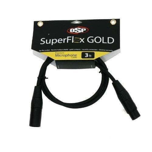 SuperFlex GOLD SFM-3 Premium Microphone Cable 3'
