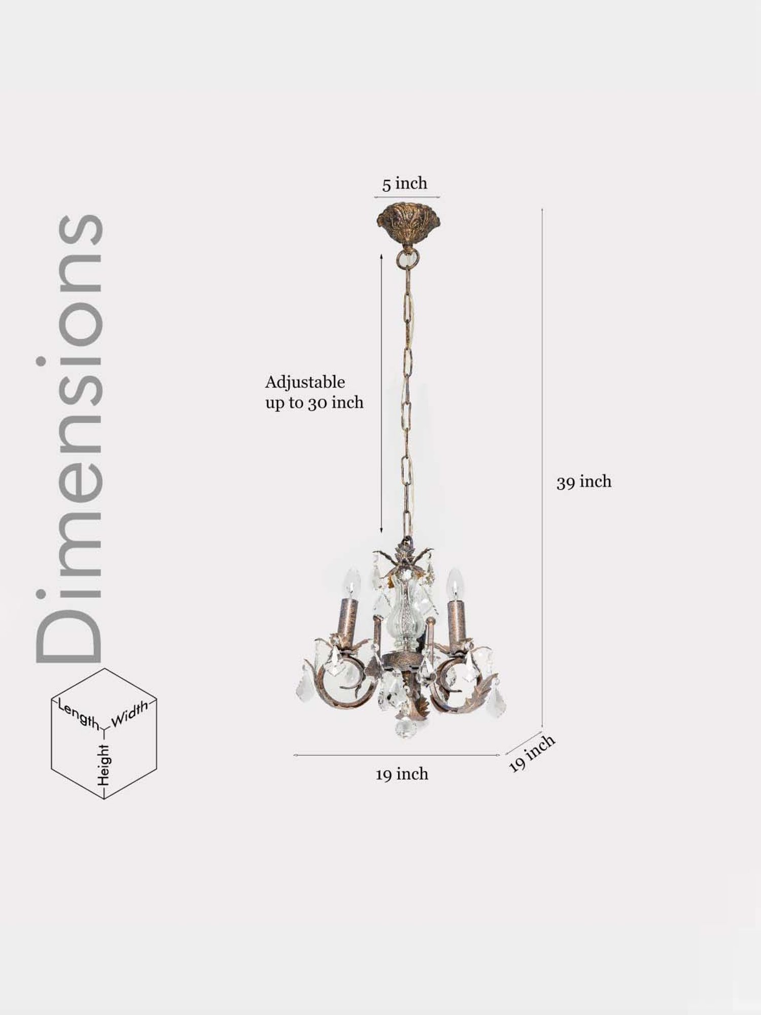 Kapoor Lamp Shades Antique Chrome Metal Medusa 5 Light Chandelier