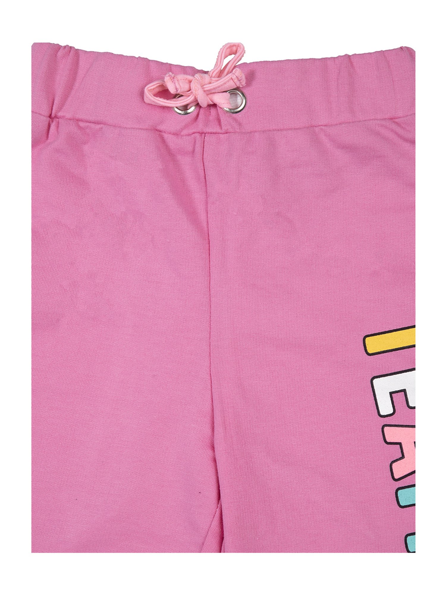 Lazy Shark Girls Pink Printed Trousers