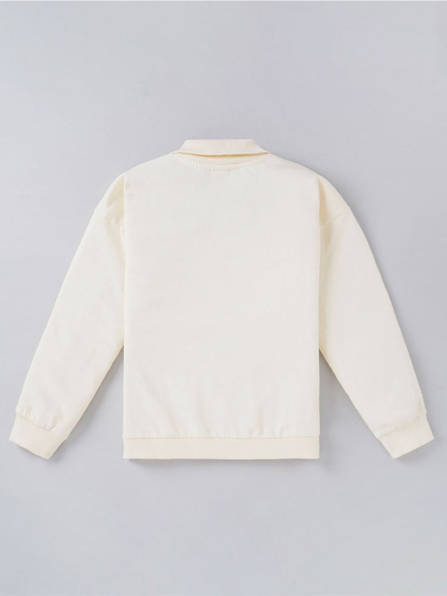 Edheads Kids White Cotton Printed Full Sleeves Sweatshirt