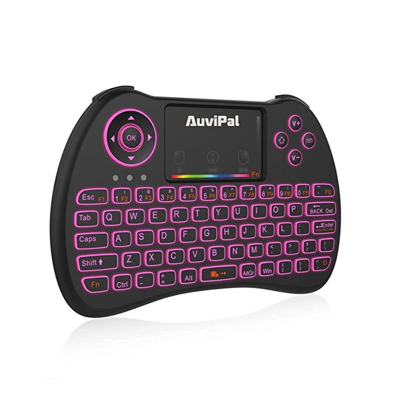 R9 2.4GHz Mini Wireless Keyboard Mouse Combo for Streaming TV Stick/Android TV Box/PC and More - RGB Backlit Version