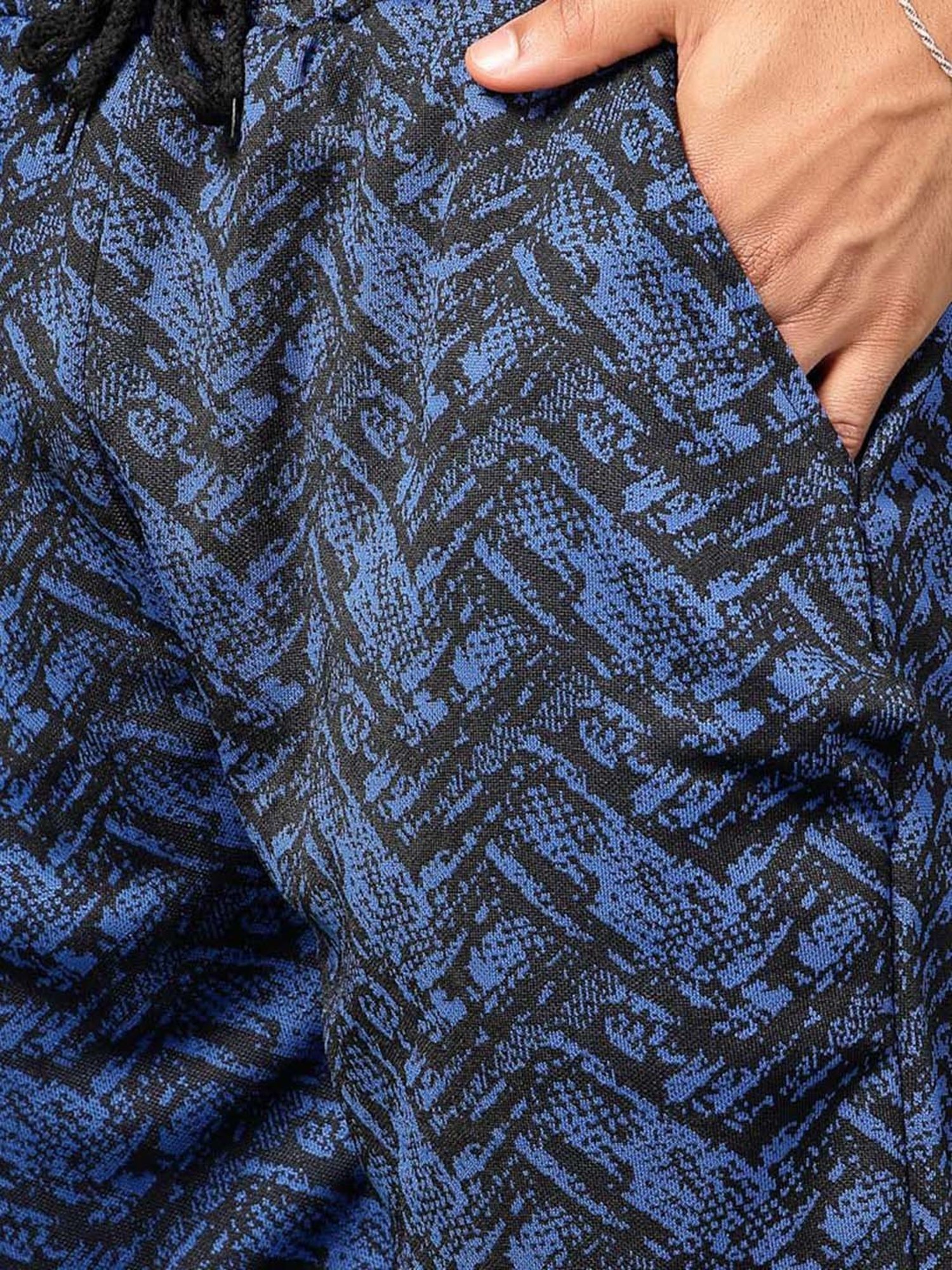 Rigo Blue Slim Fit Printed T-Shirt & Shorts Set