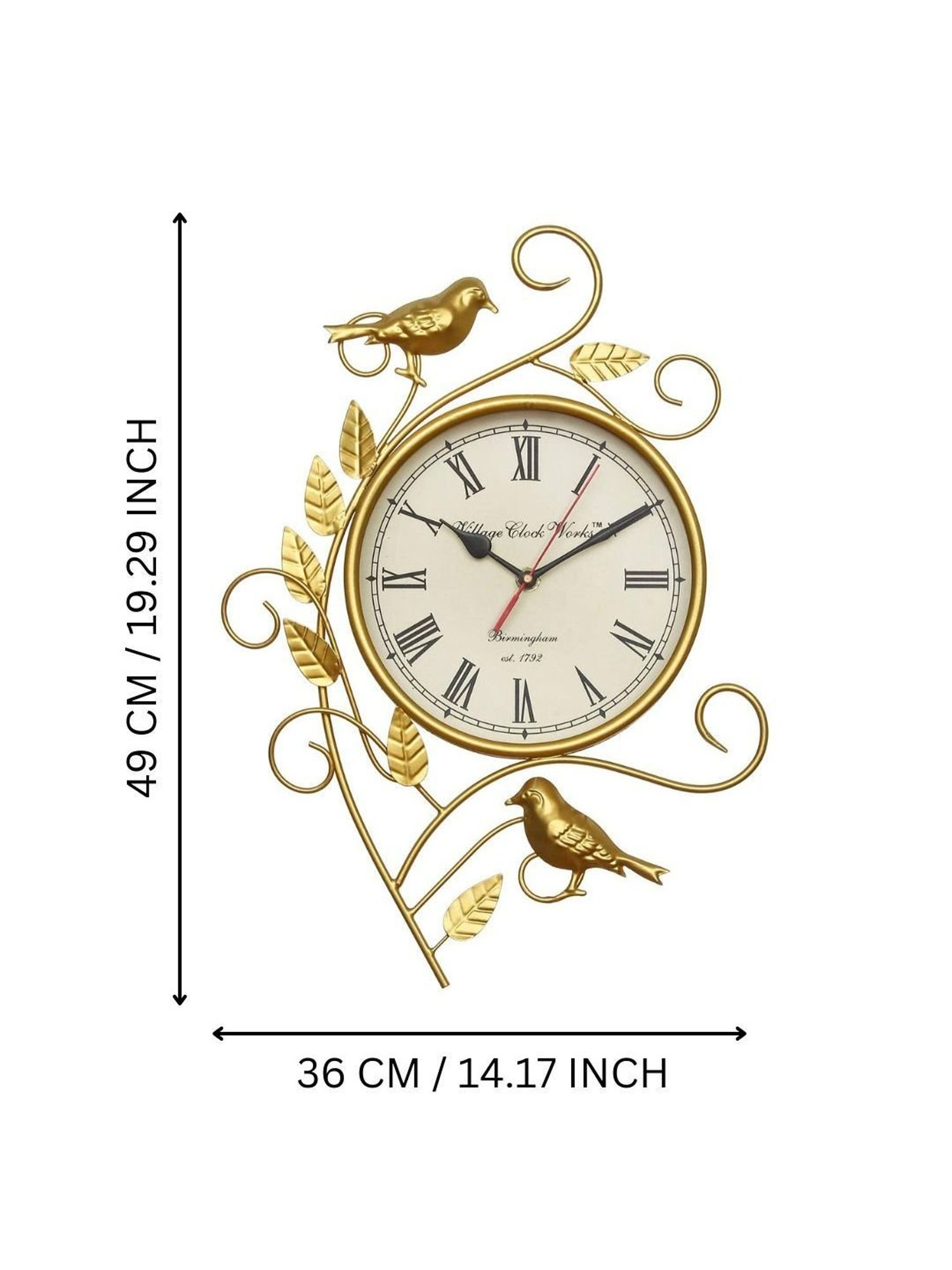CHRONIKLE Classic Gold Iron Wall Clock