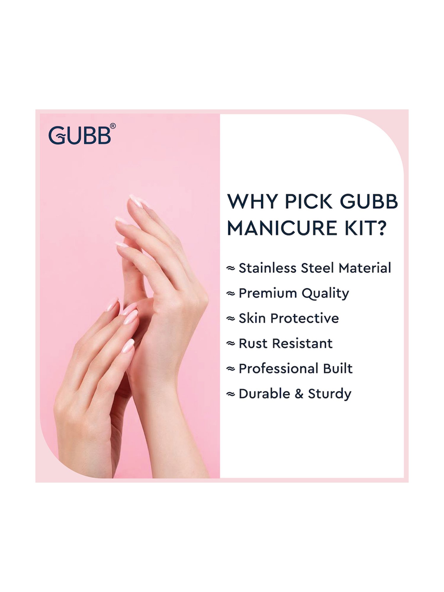 Gubb Multi Color Manicure Kit With Organizer Bag
