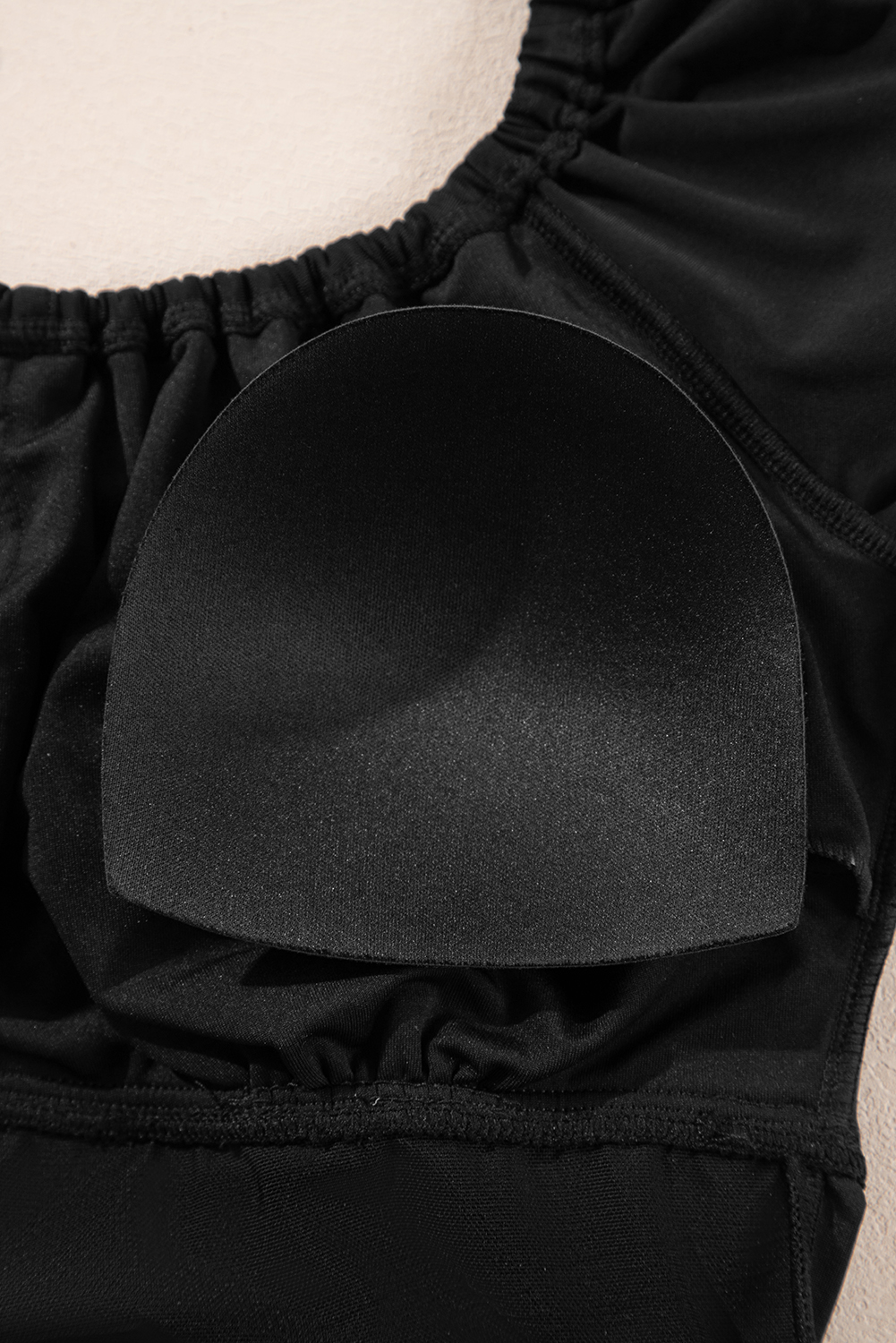 Black Plant Print Zip Front Half Sleeve One Piece Swimsuit