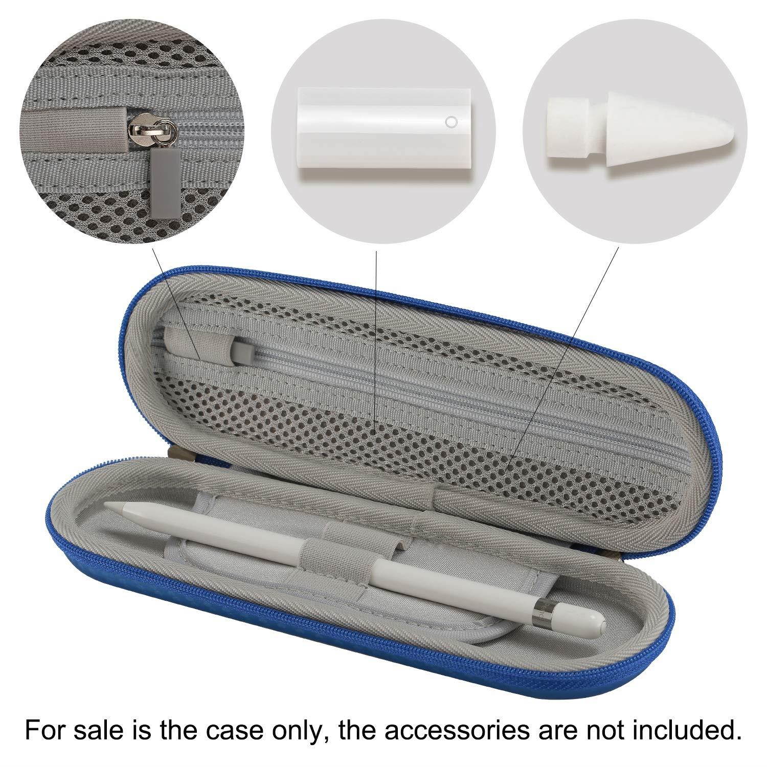 Koonice Premium Pencil Holder Case fits Apple Pencil 1 and 2 (Blue)