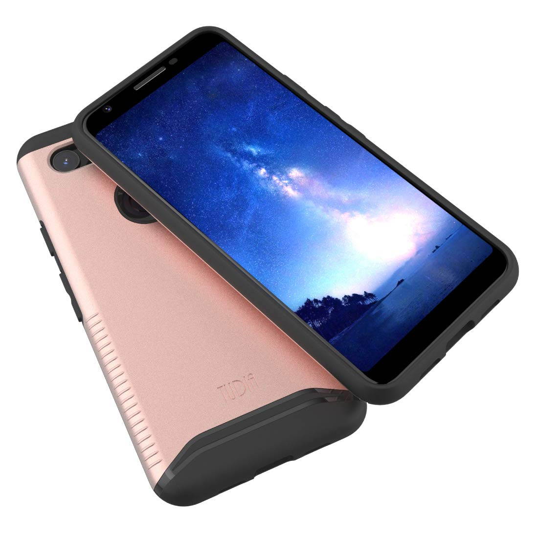 Google Pixel 3a (2019) Case, TUDIA [MERGE Series] Extreme Dual Layer Slim Precise Cutouts Phone Case For Google Pixel 3a [NOT Compatible with Pixel 3a XL Version] (Metallic Slate)