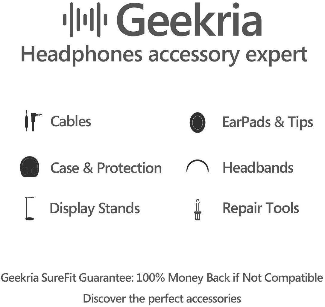 Geekria Comfort Velour Replacement Ear Pads for Sennheiser Urbanite XL Over-Ear Headphones Earpads, Headset Ear Cushion Repair Parts (Black)