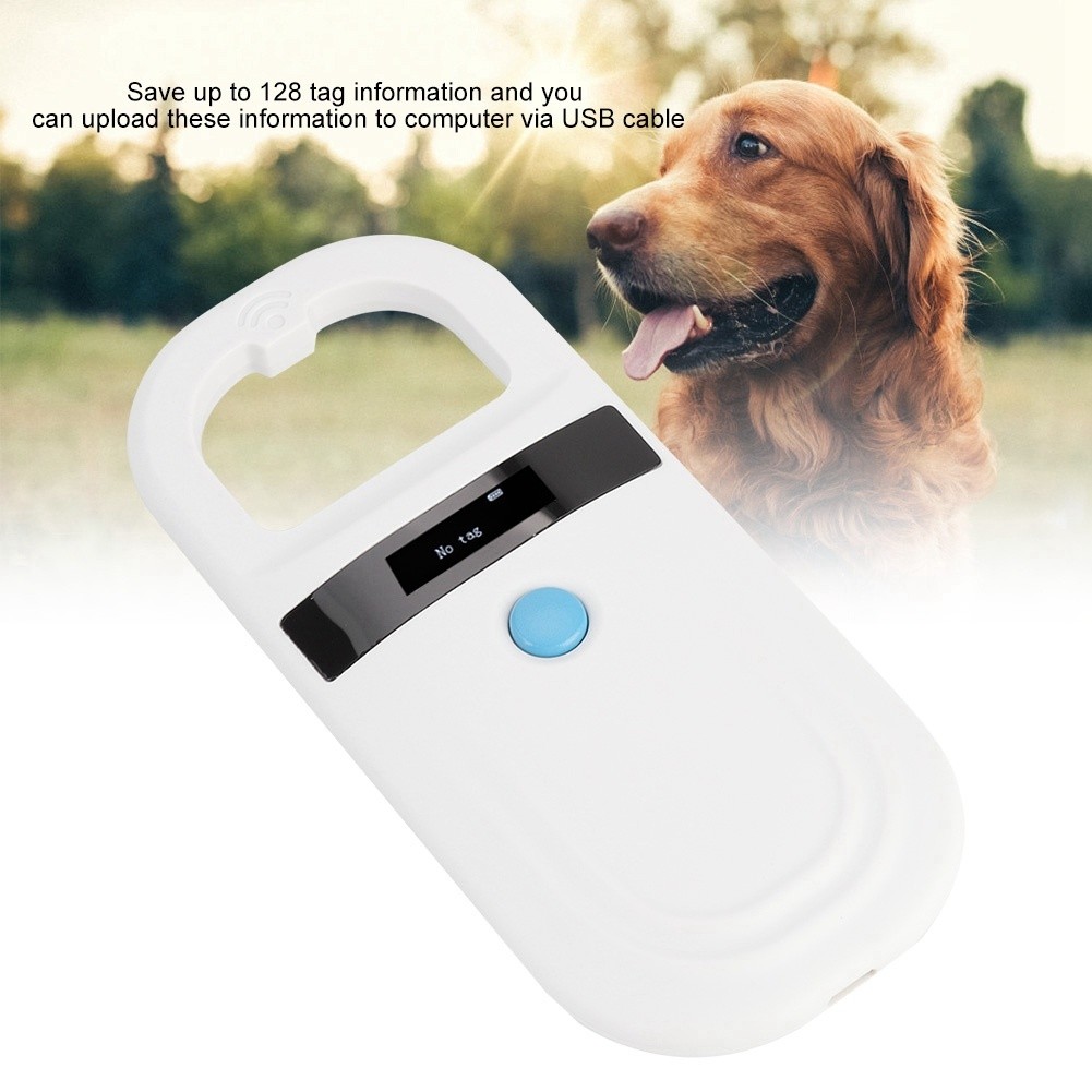 ISO FDX-B 134.2Khz Animal ID Reader OLED Portable Pet RFID Microchip Scanner