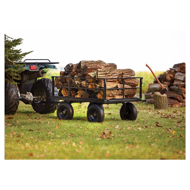 Gorilla Carts Heavy Duty Steel Utility Cart with Removable Sides and Pneumatic Tires Capacity