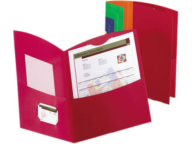 Oxford 50625-00 Contour Two-Pocket Folder, 100-Sheet Capacity, Assorted Colors