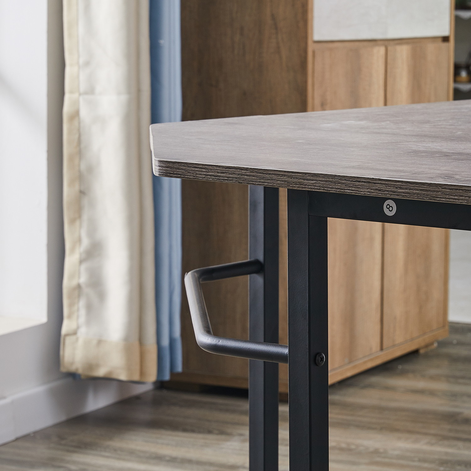 66'' L-shaped Desk Home Office Desk Computer Desk Gaming Desk Large Workstation with CPU Stand and Steel Structure