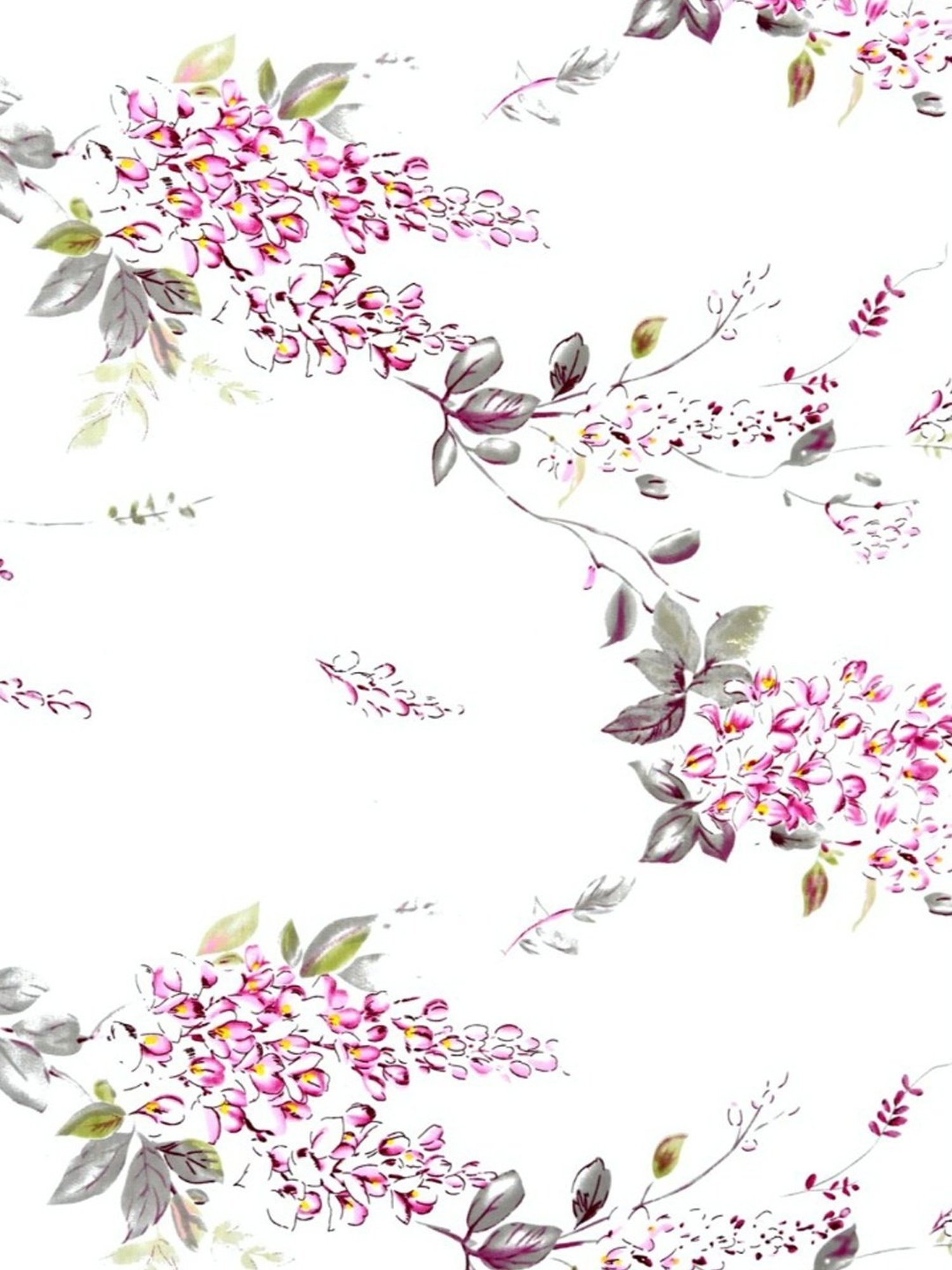 Haus & Kinder Garden Floral Magic White & Pink 186 TC Cotton Queen Bed Sheet with 2 Pillow Covers