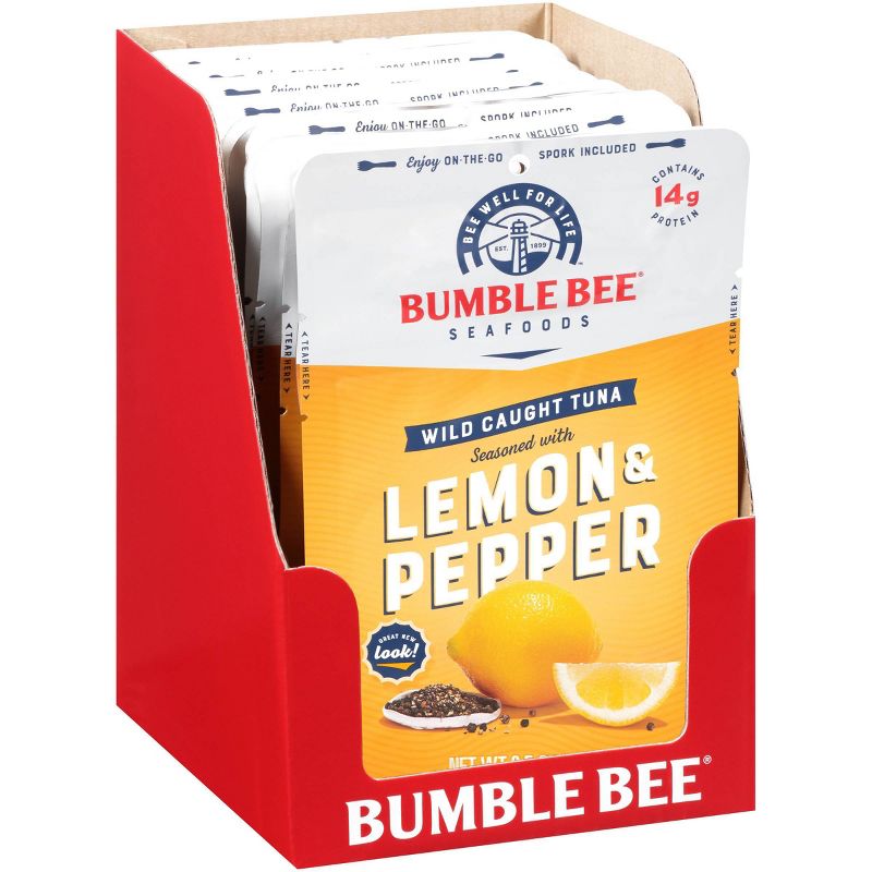 Bumble Bee Lemon & Pepper Seasoned Tuna Pouch with Spoon - 2.5oz
